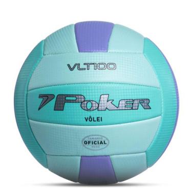 Imagem de Bola Volei Poker Training Vlt 100 U Azul Turquesa, U