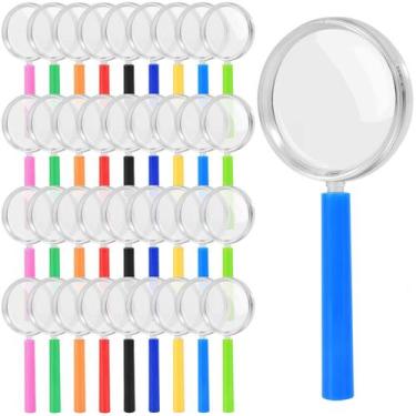 Imagem de Lupa SenseYo 36 unidades 3x para crianças, colorida, 4 cm