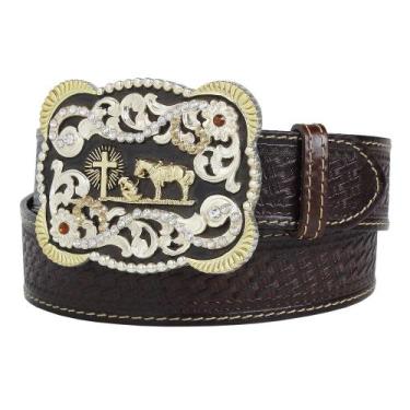Imagem de Cinto de Couro Cowboy Cow Way Marrom 22433, 95