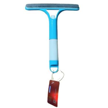Imagem de Rodo Limpa Vidro C/Borrifador Recipiente 120ml Esfregão Azul - Rio Tij