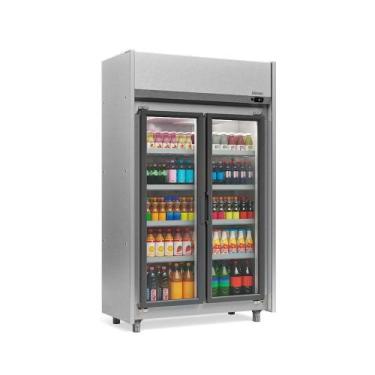 Imagem de Expositor Refrigerador Vertical Gelopar GEAS2P 820L 2 Portas Inox 220V