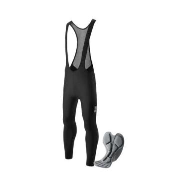 Imagem de Calças De Ciclismo Masculinas De Inverno Com Forro De Fleece, Calças L
