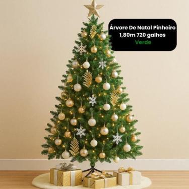 Imagem de Árvore De Natal Pinheiro 1,80m 720 galhos - Verde - TUUT