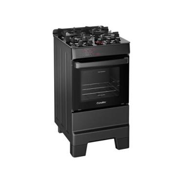 Imagem de Fogão a Gás Mesa de Vidro Forno 50L Esmaltec IDEAL Top Glass Preto 4 b