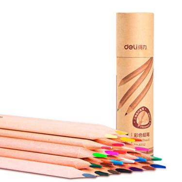 Imagem de Lápis de cor oleosa triangular, balde de 24 cores