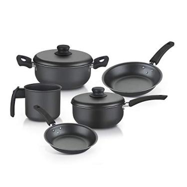 Imagem de Conjunto De Panelas Extra-flon - 05 Peças Aluminio Oliveira Conjunto De Panelas Extra-flon - 05 Peças Preta No Voltagev