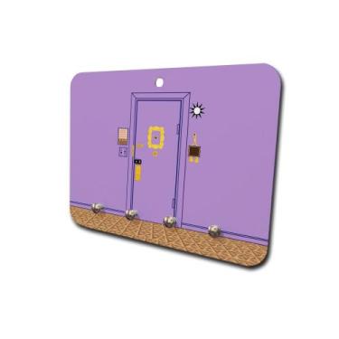 Imagem de Porta Chaves Mdf 4 Pinos Porta Friends Serie - Polo Cat