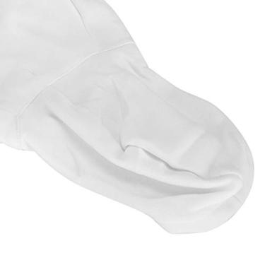 Imagem de Camisetas com capuz para animais de estimação, roupas respiráveis para absorção de suor macias para atividades ao ar livre (brancas, G)