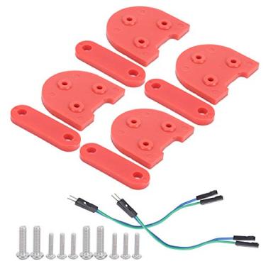 Imagem de Almofada de levantamento do suporte de pé, cabo de luz traseira Gaxeta de suporte profissional para os pés Acessórios para scooters Suporte para pára-lamas de roda, 2Sets M365 / M365 PRO(vermelho)