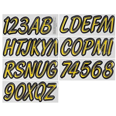 Imagem de Hardline Products Kit de número de registro PWC e barco de 7,6 cm da Série 400, amarelo/preto
