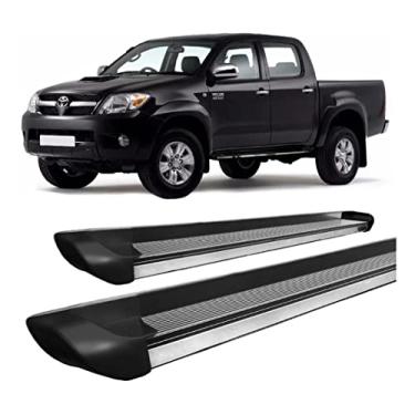 Imagem de Estribo Hilux 2005 a 2015 Chapa Personalizado Preto Fosc C/D