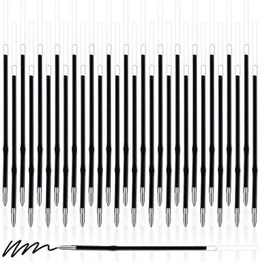 Imagem de 30 recargas de caneta esferográfica retráteis de 1,0 mm para materiais escolares de escritório, ponta média