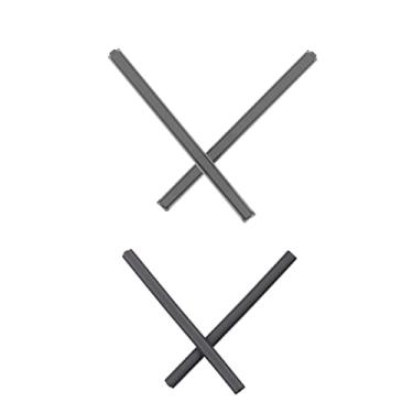 Imagem de Mryok 2 pares de kits de meias de ouvido de substituição para corda Oakley O4040 - cinza e preto