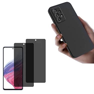 Imagem de Kit Capa Case Silicone e Pelicula Privacidade Compatível Galaxy A73-5G