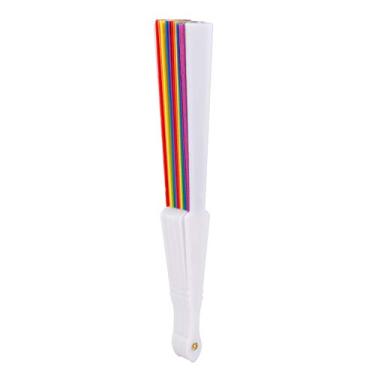 Imagem de 5 P?s Ventilador Dobr¨¢vel,Ventilador Dobr¨¢vel Port¨¢til Arco-¨ªris Ventiladores De M?o Coloridos Acess¨®rio de Ver?o Performance de Palco Decora??o de Festa para Mulheres Crian?as(Vertical), F? Leq