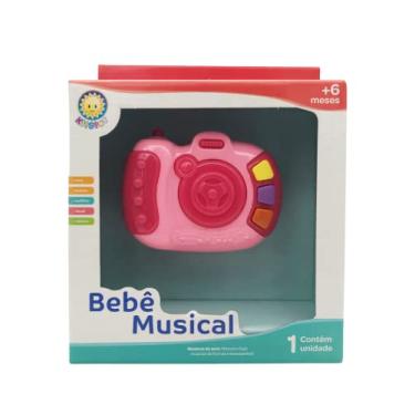 Imagem de Brinquedo Musical Bebê Câmera Divertida Rosa Meninas 6m+