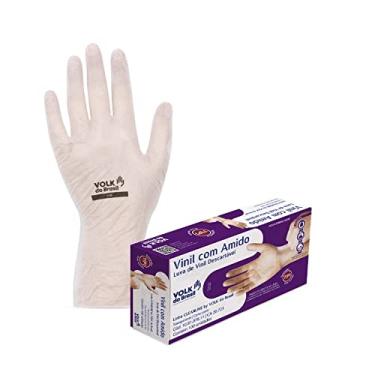 Imagem de Luva de Vinil com Amido Descartável Transparente Grande com 100 Unidades-VOLK-10.81.078.11-G