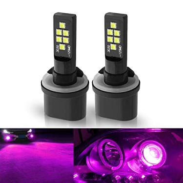 Imagem de SOCAL-LED 2x 880 893 899 Lâmpada de neblina LED Avançada 3030 SMD Lâmpada DRL colorida brilhante para uso diurno, Rosa Roxo