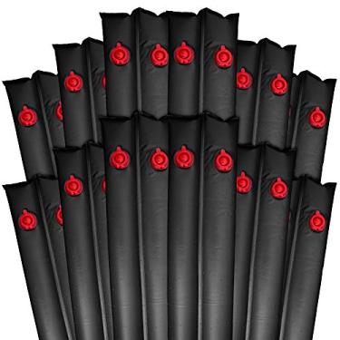 Imagem de Robelle 3809-BLK-12 Pesos de cobertura de piscina, pacote com 12, câmara dupla preta, calibre 16