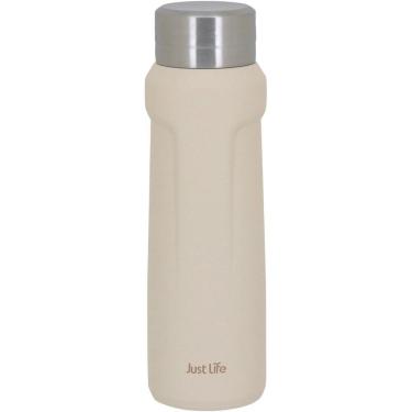 Imagem de JUST LIFE GARRAFA TÉRMICA 23x7x7cm 500ml INOX BRANCO PAREDE DUPLA