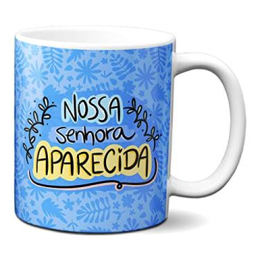 Imagem de Caneca Nossa Senhora Aparecida Manto Protetor Padroeira (Branca)