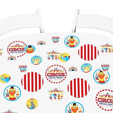 Imagem de Carnaval Big Dot of Happiness – Step Right Up Circus – Confetes de círculo gigante com tema de carnaval – Decorações de festa – Confetes grandes com 27 unidades