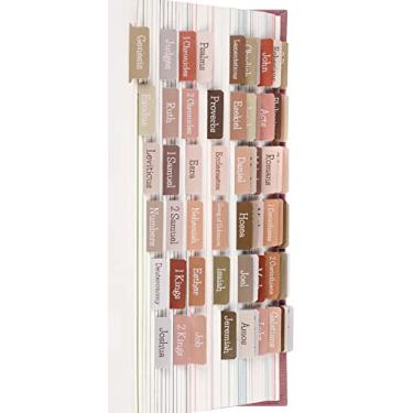 Imagem de Abas bíblicas em tom de terra, cloreto de polivinila (PVC), grande impressão laminada com abas bíblicas para mulheres e homens, fácil de ler, fácil de aplicar, abas para diário da Bíblia