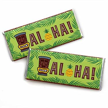 Imagem de Tiki Luau – Embrulho de barra doce tropical havaiano lembranças de festa de verão – Conjunto com 24