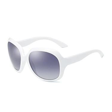 Imagem de Óculos de sol femininos polarizados moda moldura retrô óculos de sol feminino espelho vintage óculos de sol femininos de luxo, C6 branco, com estojo