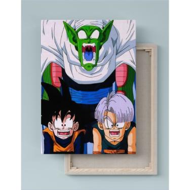 Quadro decorativo emoldurado Goku Super Sayajin Dragon Ball Arte