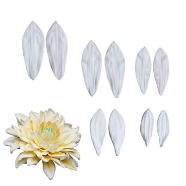 Imagem de Molde de silicone pompon dália pétala floral molde de veio para todos os fins para folhas de flores de goma para decoração de bolos, chocolate, artesanato de açúcar, decoração de bolo, argila