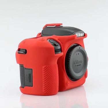 Imagem de Capa / Case Silicone Para Proteção Nikon D7500 Vermelho - Rnimports