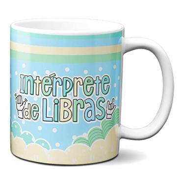 Imagem de Caneca Linguagem De Sinais Presente Intérprete De Libras (Branca)