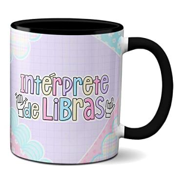 Imagem de Caneca Intérprete De Libras Linguagem De Sinais Presente (Preta)