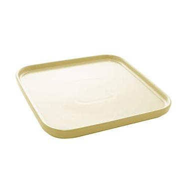 Imagem de Conjunto 2 Travessas de Porcelana Nórdica Amarelo Matt 25cm x 25cm x 2cm - Wolff