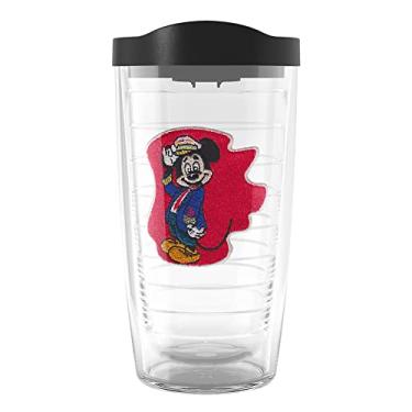 Imagem de Tervis Disney Mickey Mouse One: Walt's Plane - Copo isolado de parede tripla do Mickey Mouse mantém as bebidas frias e quentes, 473 ml clássico