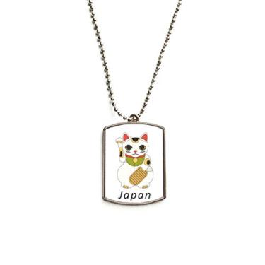 Imagem de Colar de aço inoxidável com pingente de gato da sorte da cultura japonesa local