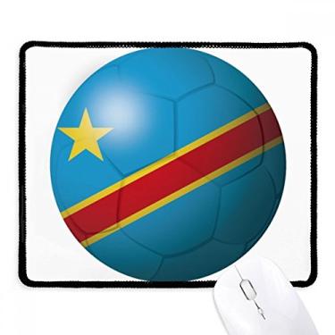 Imagem de Mousepad com a bandeira nacional do Congo para futebol americano com borda costurada
