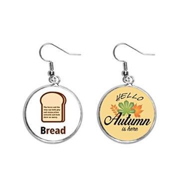 Imagem de Pão Parágrafo Comida Leia Orelha Pendente Folha Outono Brinco Joia