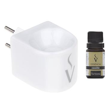 Imagem de Aromatizador de Ambiente Via Aroma Difusor Elétrico + 1 Essência (Vanilla)
