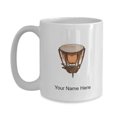 Imagem de Caneca personalizada Kettle-drums – Caneca de café para amantes de tambores de chaleira, ideia de amantes, crianças, meninos e meninas – Caneca de café de 425 g
