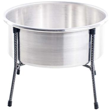 Imagem de Comedouro NF Pet Aramado Simples em Alumínio - Tam. P