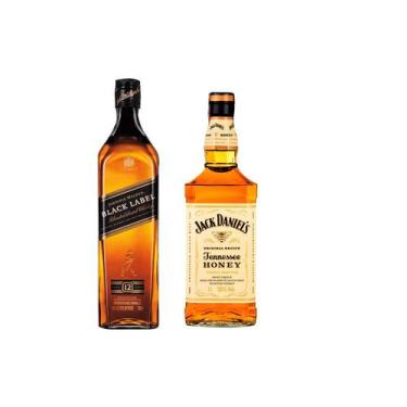 Imagem de Whisky Johnnie Walker Black Label + Jack Daniel's Honey 1L - Johnnie W