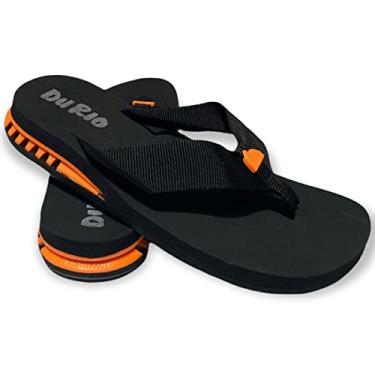 Imagem de Chinelo Masculino Com Salto DuRio Air Para Esporão Fascite Plantar Ortopédico Vegano Original (Laranja, médio, br_footwear_size_system, adult, numeric, numeric_38)