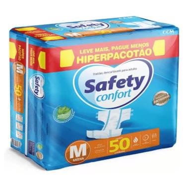 Imagem de Fralda Geriátrica Safety Confort M C/50 Unidades 40 À 70 Kg