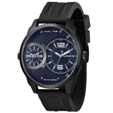 Imagem de Relógio LINCE masculino analógico dual time azul MRPH163L D2PX