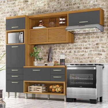 Imagem de Cozinha 3 Peças MDF Princesa Nesher Freijó/Grafite