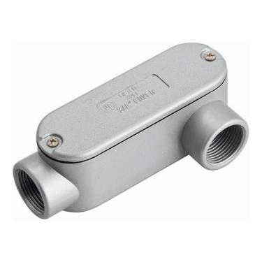 Imagem de Condulete fixo 1/2" tipo "LL" - com tampa / rosca BSP / com pintura CAIXAS MODELO AMERICANO - TRAMONTINA