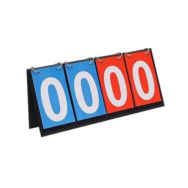 Imagem de Colaxi Placar de mesa Scorekeeper Contador de pontuação Desktop Placar Score Keeper para Beisebol Esportes ao ar livre Jogos de equipe Pingpong Bola Voleibol, Azul vermelho