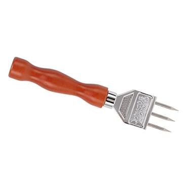 Imagem de Triturador de Gelo, Picador de Gelo Manual Inodoro e Resistente Em Aço Inoxidável 304 Com Cabo de Madeira para Cozinha (Tipo A)